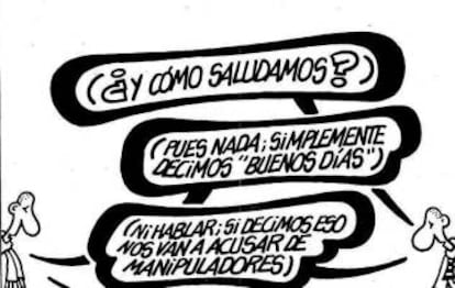 Primeira charge publicada pelo Forges no EL PAÍS em junho de 1995.