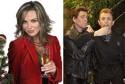Carolina Ferre (Tele 5) y el dúo cómico Cruz y Raya (TVE).