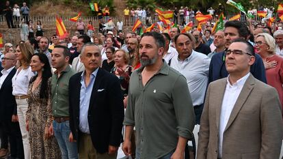 Santiago Abascal en un acto de Badajoz