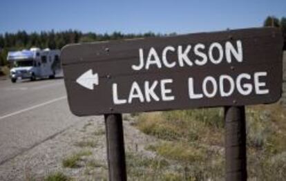 Entrada al Lago Jackson en Jackson Hole.