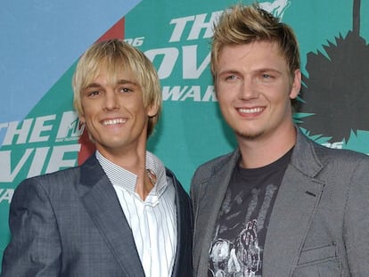 Aaron y Nick Carter en los premios MTV de 2006, celebrados en Los Ángeles (EE UU).