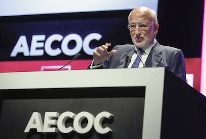 Juan Roig, presidente de Mercadona, en el congreso de Aecoc.