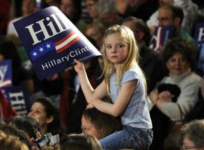 Un acto electoral de Hillary Clinton ayer en Spokane, Washington.