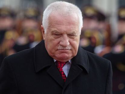 El presidente checo, Vaclav Klaus, el 26 de febrero en Bratislava. 