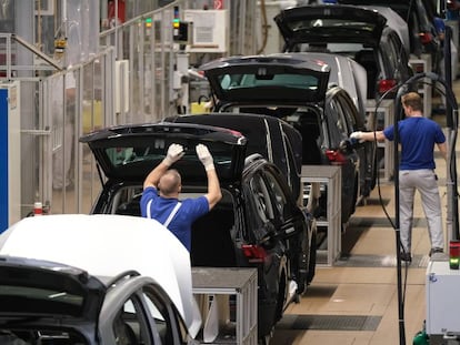 Fábrica de coches en Wolfsburg (Alemania), el pasado marzo.