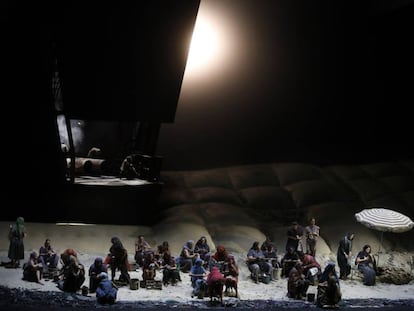 Un momento de un ensayo de 'El holandés errante', el miércoles en el Teatro Real de Madrid.