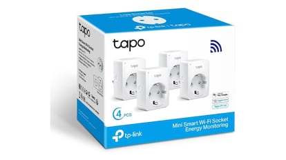 Pack de 4 enchufes inteligentes con wifi y compatibles con Alexa, para programar el encendido y apagado de electrodomésticos, aparatos de música y más desde el móvil