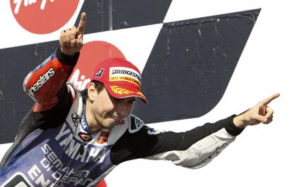 Así celebraba en Australia la consecución de su segundo título de MotoGP. Ya no se trataba de un éxito aislado. 