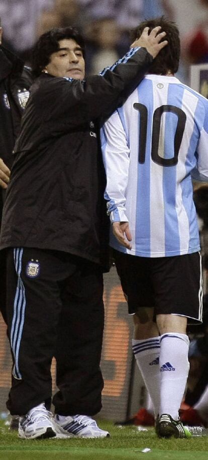 Messi con Maradona.
