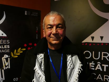 Ghannam Ghannam en el Festival Internacional de Teatro de Cartago, en Túnez, en diciembre de 2023