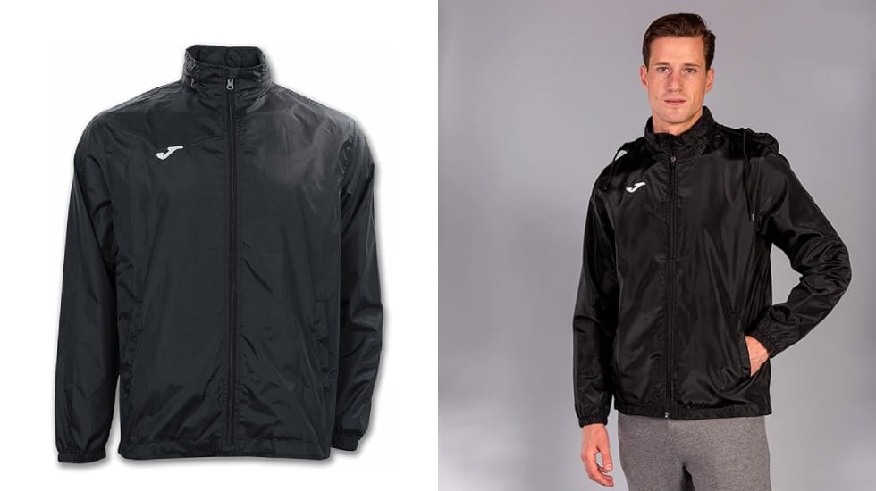 Chubasquero impermeable y cortavientos con puños elásticos.