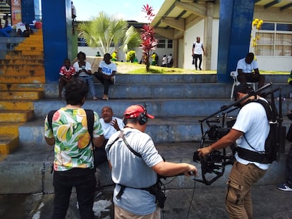 Detrás de cámaras del documental ‘El Coloso’.