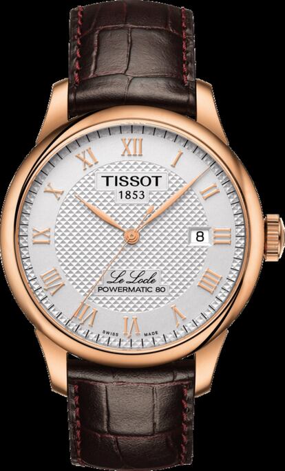 La colección Le Locle de Tissot, que destaca por su estética elegante y sus acabados, se amplía con un reloj cuyas esferas lucen índices de diamante. La caja y la pulsera son de acero y acero con revestimiento de PVD dorado rosa. Sus agujas doradas de estilo hoja, su fondo grabado y sus omnipresentes superficies pulidas constituyen una identidad común. La esfera es plateada con motivo clous de París. Cada modelo dispone de ocho índices de diamante y números romanos aplicados o 12 índices de diamante. Está disponible en diferentes versiones, con pulsera de piel y oro amarillo. Precio: desde 575 euros.