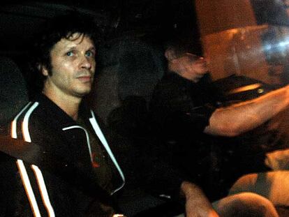 El cantante Bertrand Cantat, a su salida ayer de la prisión de Toulouse.