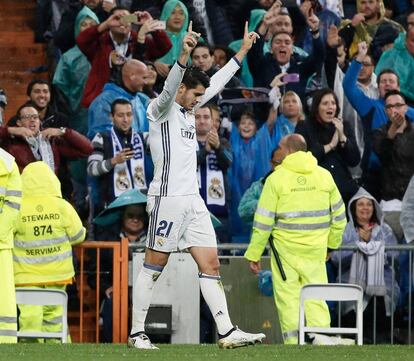 Morata celebra su gol al Athletic.