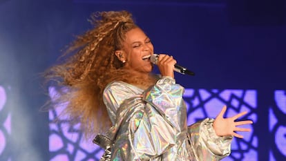 Beyoncé during a live performance.
