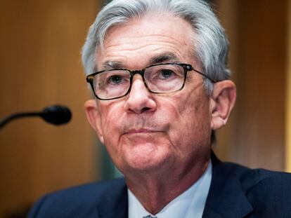 Jerome Powell, presidente de la Reserva Federal, comparece ante un comité del Senado el 3 de marzo.