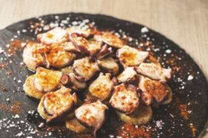 Un plato de pulpo a la gallega.