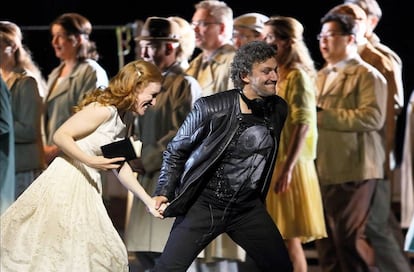 La soprano Sara Jakubiak y el tenor Jonas Kaufmann.