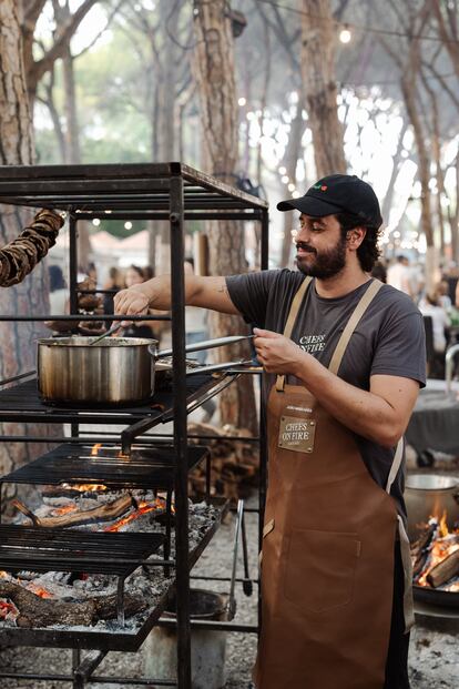 El chef João Magalhães, en el festival gastronómico en Cascais.