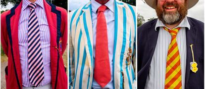 Tres corbatas, tres chaquetas, tres equipos. Así exhibe sus colores elpúblico de la Real Regata de Henley, celebrada en el pueblo de Henley-on- Thames, en el condado de Oxfordshire.