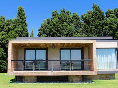 Exterior de los bungalós de Molí del Mig, en la localidad de Torroella de Montgrí (Girona).