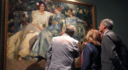 El cuadro de 'Mi mujer y mis hijas en el jardín' de Sorolla.