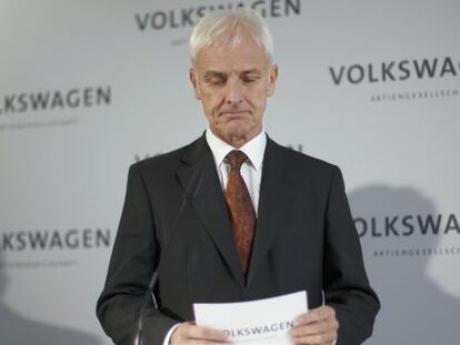 El consejero delegado de Volkswagen, Matthias M&uuml;ller, el Wolfsburgo (Alemania), el 20 de noviembre de 2015. 