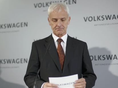 El consejero delegado de Volkswagen, Matthias M&uuml;ller, el Wolfsburgo (Alemania), el 20 de noviembre de 2015. 