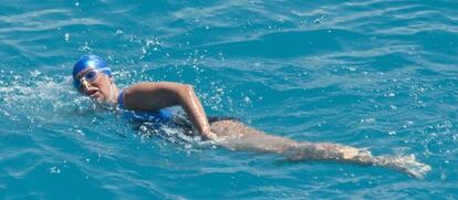 Diana Nyad, nadando de La Habana a Florida.