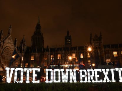 Protest against Brexit in London.