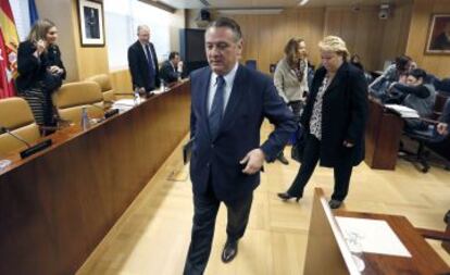 Alfredo Prada, ayer durante su comparecencia en la Asamblea regional.