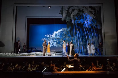 El ensayo general de la ópera 'Las bodas de Fígaro' el 19 de julio en el Teatro Metropolitano de Medellín (Colombia).