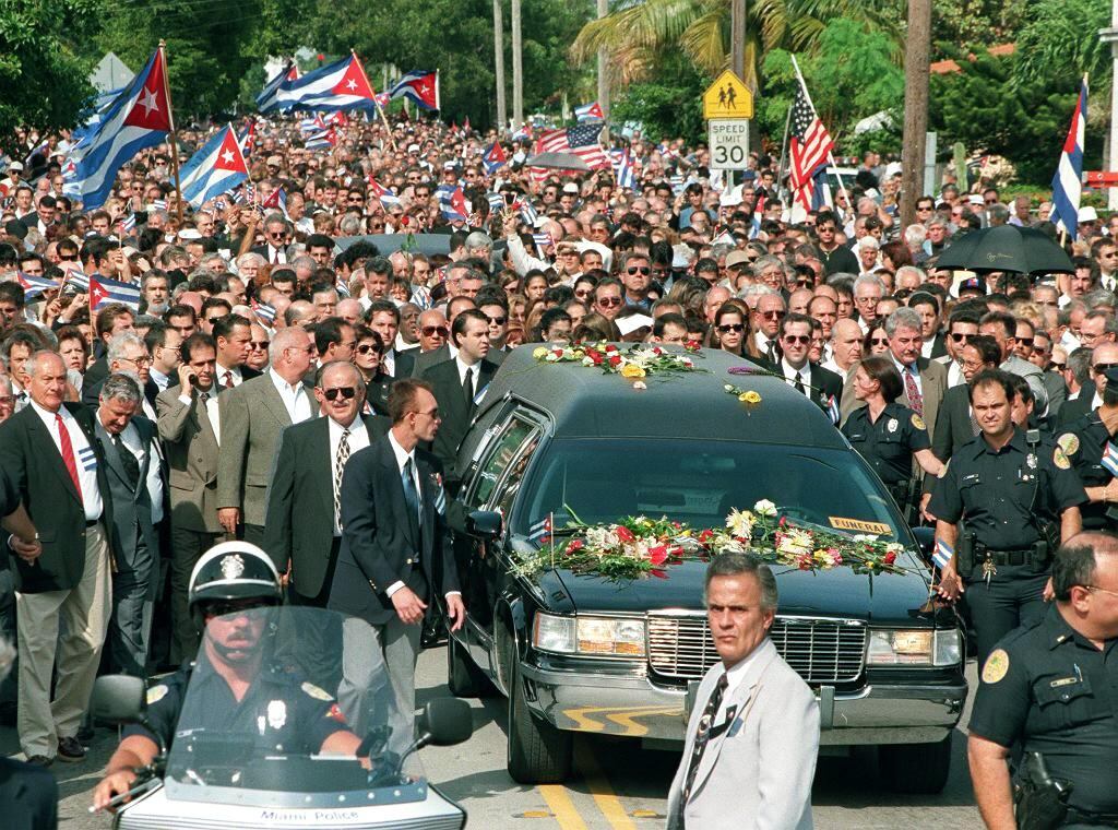 Entierro de Jorge Mas Canosa, en 1997 en Miami.
