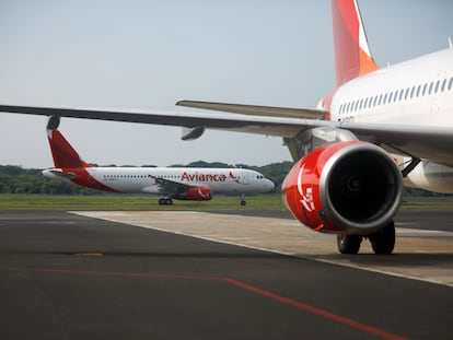 Aviones Airbus A320, de Avianca, en septiembre de 2020.