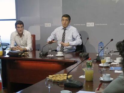 López, esta mañana en un desayuno con periodistas antes de su rueda de prensa.