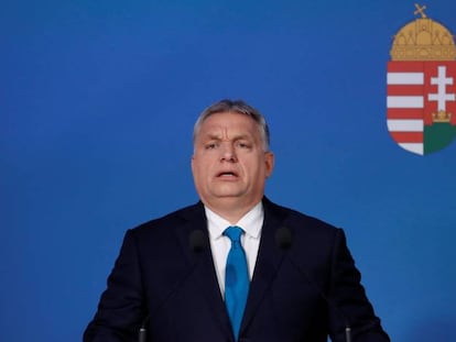 El primer ministro húngaro, Viktor Orbán, este jueves en Budapest.