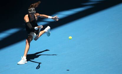 Muguruza, durante un partido reciente en Perth.