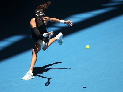 Muguruza, durante un partido reciente en Perth.