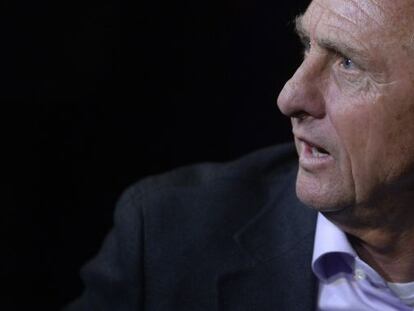 Johan Cruyff, durante la presentación del documental L'últim partit. 