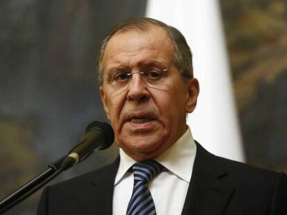 O chanceler russo, Serguei Lavrov, nesta quinta-feira em Moscou.