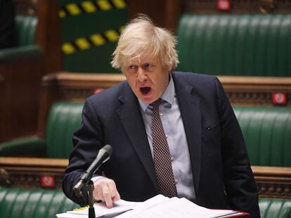 El primer ministro del Reino Unido, Boris Johnson, en la Cámara de los Comunes, en Londres, el pasado 3 de marzo.