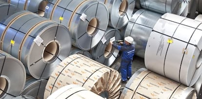 Un trabajador de ArcelorMittal.