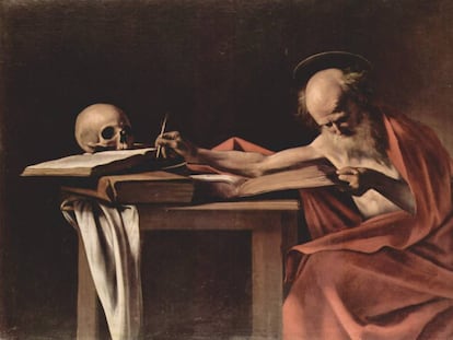 'San Jerónimo escribiendo', cuadro de Caravaggio.