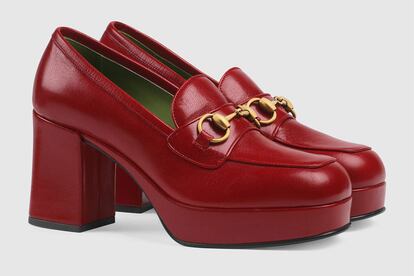 Zapatos con plataforma de Gucci.