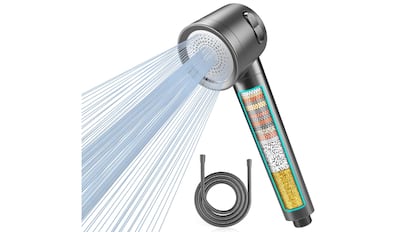 shower head with anti-limescale filter