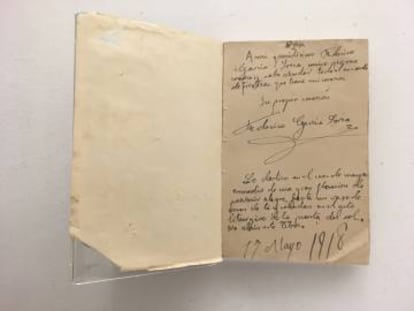 Lorca se dedica a sí mismo su primer libro: 'Impresiones y paisajes', publicado en 1918.