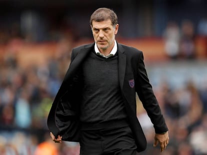 Slaven Bilic durante el partido del West Ham ante Burnley.