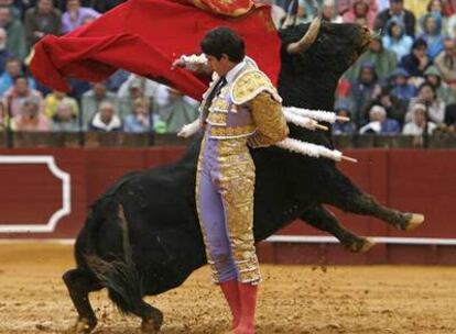 El torero Sebastián Castella, ayer en la Real Maestranza de Sevilla.