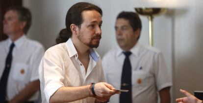 El l&iacute;der de Podemos, Pablo Iglesias.